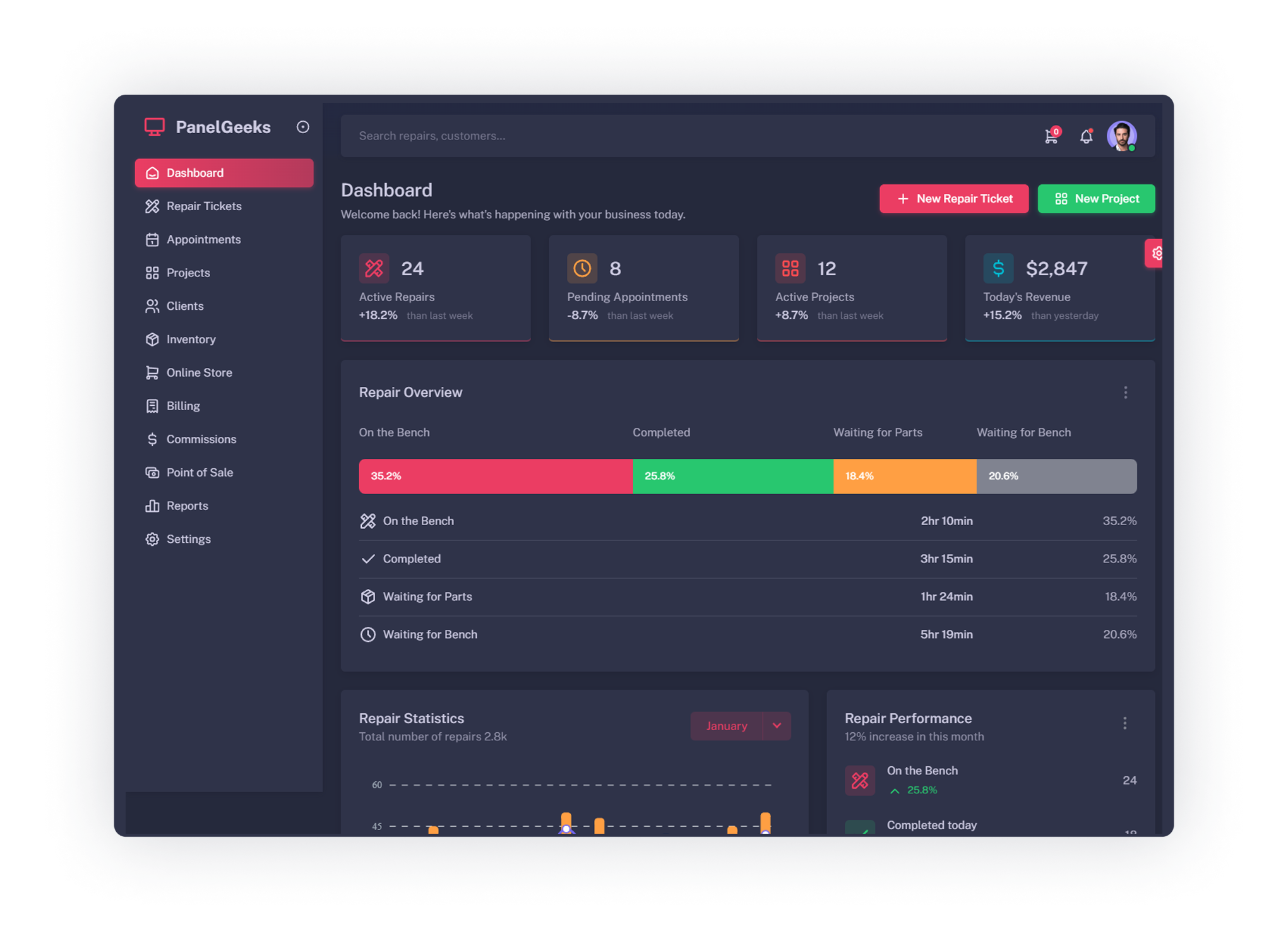 hero dashboard